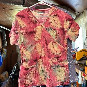 Los Angeles Rose scrub top